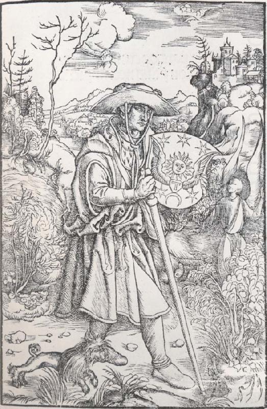 Jean Charlier de gerson as a pligrim, Albrecht Durer